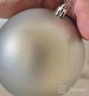 img 1 attached to Rose Gold Giant Shatterproof Plastic Christmas Ball Ornaments - XmasExp 4.0" (4Pcs) For Holiday Party Decorations review by Robert Petrig