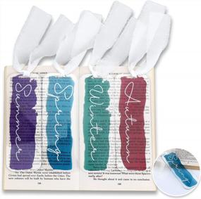 img 4 attached to Personalized Embroidered Leather Corner Bookmarks: Perfect Book Lover Gifts From ABAMERICA