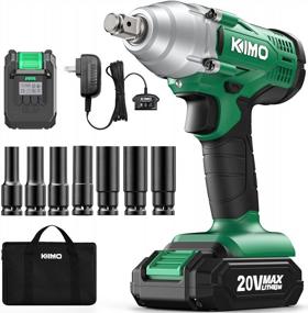 img 4 attached to KIMO 20V Cordless Impact Wrench 1/2 Inch, 2000 In-Lbs & High Torque 3400 IPM, Impact Gun W/ Battery ＆ Charger, 7 Pcs Impact Driver Sockets, Electric Impact Wrench Set W/ Variable Speed For Car Tires