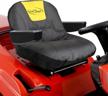 riding lawn mower seat cover, homeya heavy duty 600d oxford waterproof tractor seat cover with padding & back pockets, for 12.2-14.2 inches high seats, fits husqvarna cub cadet seat with armrests logo