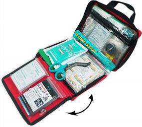img 2 attached to First Aid Kit -309 Pieces- Reflective Bag Design With Eyewash, Bandages, Moleskin Pad And Emergency Blanket For Travel, Home, Office, Car, Camping & Workplace