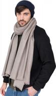 large men's winter scarf - merino wool blend blanket scarf for travel and style - kasa fray design by likemary logo