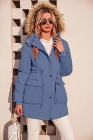 img 3 attached to Икона зимнего стиля: женская куртка-парка Beyove со съемным капюшоном и подкладкой из искусственного меха - Сохраняйте тепло и шик