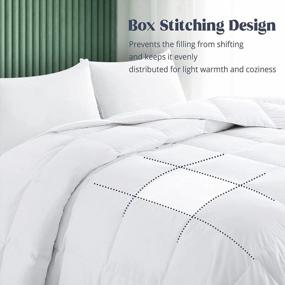 img 2 attached to Ultra-Soft 100% Cotton Shell Feather Down Comforter For Full/Queen Size Bed - Lightweight Duvet Insert With All-Season Light Warmth - Ideal Bedding For Maximum Comfort By Puredown®