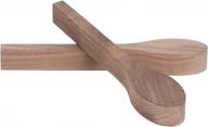 2pcs walnut wood carving spoon blanks unfinished wooden craft whittling kit for beginner kids whittlers starter logo