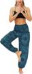 boho yoga palazzo pants for women - ainuno's summer lounge wear with pockets logo