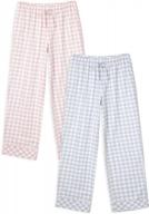 women's femofit pajama pants - cotton/modal/fleece lounge sleepwear (s-xl, 1-2 pack) logo