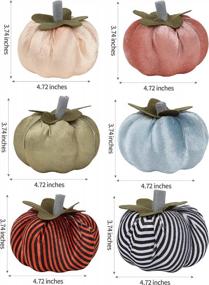 img 2 attached to 6 Pack Handmade Velvet Pumpkins For Fall Decorating - 4.72 In Faux Foam Pumpkin Tabletop Decoration For Autumn Halloween Thanksgiving Harvest Festive Home Decor