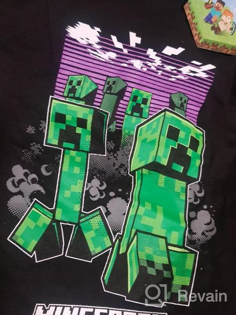 img 1 attached to Shop Minecraft Short Sleeve Regular Black Boys' Clothing for Ultimate Gaming Style! review by Don Acevedo