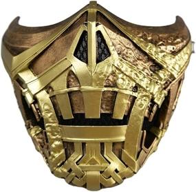 img 4 attached to Resin Mortal Kombat Masks - Halloween Costume Accessories For Scorpion, Smoke, Jade, Sub-Zero, Kabal, And Saibot (Scorpion 2021 A)