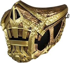 img 2 attached to Resin Mortal Kombat Masks - Halloween Costume Accessories For Scorpion, Smoke, Jade, Sub-Zero, Kabal, And Saibot (Scorpion 2021 A)