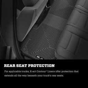 img 2 attached to Husky Liners X-act Contour Series 2nd Seat Floor Liner - Black for 2010-2018 Dodge Ram 2500/3500 Mega Cab - Superior Fit and Protection