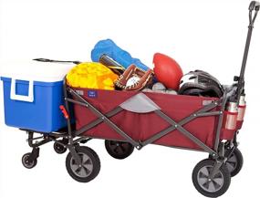 img 4 attached to Складной универсальный универсал с прицепом: MacSports Wine Red Tailgate Companion