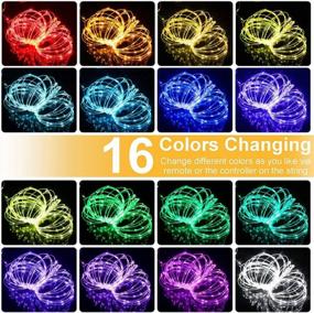 img 3 attached to Colorful And Convenient: ANJAYLIA 33 Ft Battery Operated Rope Lights With Remote For Outdoor Weddings, Christmas, And Garden Decor