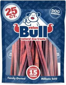 img 3 attached to Healthy And Natural ValueBull USA Collagen Sticks - Smoked Beef Chews For Dogs, 25 Jumbo 12 Inch Sticks! Rawhide Free, Ideal For Hips, Joints, Skin, And Coat!