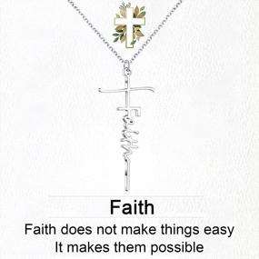img 1 attached to ✝️ Gold Faith Cross Necklace for Women | Dainty Silver Cross Pendant Necklaces | 14k Gold Plated