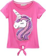 sequin unicorn t-shirt: cute girls' 🦄 top - tops, tees & blouses collection logo