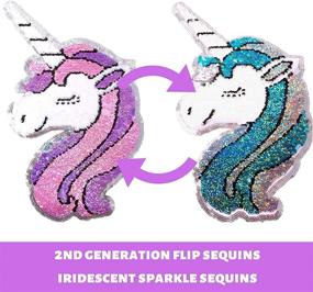 img 3 attached to Sequin Unicorn T-Shirt: Cute Girls' 🦄 Top - Tops, Tees & Blouses Collection