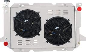 img 3 attached to 🔥 OzCoolingParts 85-97 Ford F-Series Radiator Fan Shroud Kit with 3 Row Core Aluminum Radiator and Twin 12" Fans for 1985-1997 Ford F-150 F-250 F-350 Bronco V8 Engine