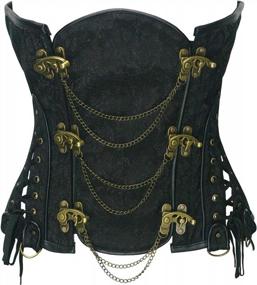 img 3 attached to BSLINGERIE® Gothic Steampunk Heavy Duty Waist Cincher Underbust Corset - Enhance Your Look With A Stylish And Durable Design!