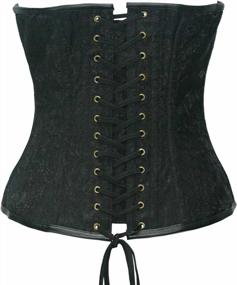 img 1 attached to BSLINGERIE® Gothic Steampunk Heavy Duty Waist Cincher Underbust Corset - Enhance Your Look With A Stylish And Durable Design!