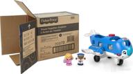 🛩️ fisher-price little people airplane toy: lights, music, and sounds - pretend play toddler toy with 2 figures - frustration-free packaging logo