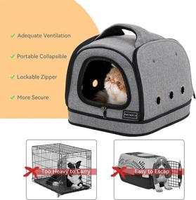 img 3 attached to 🐶 Compact & Cozy: Dog Travel Crate Small Design for Convenient Travel, Camping, and Outdoor Adventures