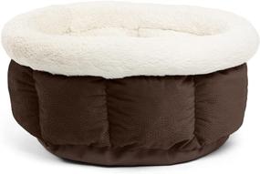 img 3 attached to 🐾 Unwind in Style with Best Friends by Sheri Cuddle Cup Ilan Cozy Microfiber Bed for Cats and Dogs - Standard Dark Chocolate Brown