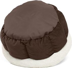 img 2 attached to 🐾 Unwind in Style with Best Friends by Sheri Cuddle Cup Ilan Cozy Microfiber Bed for Cats and Dogs - Standard Dark Chocolate Brown