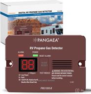 🔥 pangaea propane gas detector for trailer, motorhome, motorcoach - digital rv, 85db loud alarm, dc 12v (surface mount - brown) logo