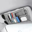 car visor organizer auto interior accessories storage pocket truck pouch holder tissue case bag card license registration sunglass multi-pocket net zipper logo