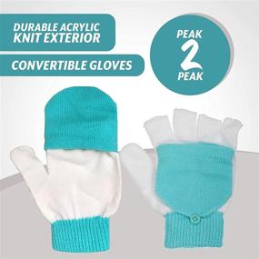 img 1 attached to 🧤 PEAK Earmuff Finger Gloves: Must-Have Cold Weather Accessories for Girls