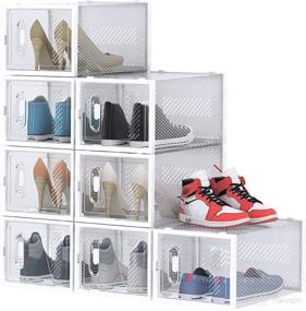 img 4 attached to Storage Plastic Stackable Organizer Containers Storage & Organization and Clothing & Closet Storage