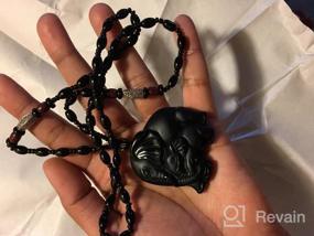 img 7 attached to 🐺 Exquisite 100% Pure Carved Natural Obsidian Howling Wolf Head Amulet Necklace – Genuine Beauty at Its Finest!