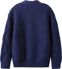 img 3 attached to 🧥 Boys' Chunky Cardigan Sweater with Toddler-Sized Sleeves - Perfect for Winter