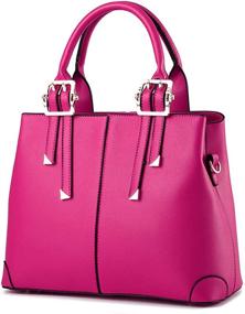 img 4 attached to 👜 Stylish Leather Shoulder Crossbody Handbags & Wallets with High Capacity for Women - Perfect in Shoulder Bags