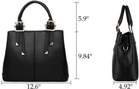 img 3 attached to 👜 Stylish Leather Shoulder Crossbody Handbags & Wallets with High Capacity for Women - Perfect in Shoulder Bags