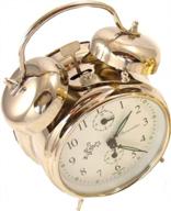 sleek and dependable: sternreiter silver double bell wind-up alarm clock logo