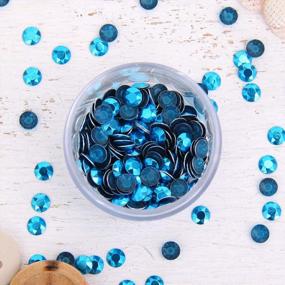 img 4 attached to Blue Zircon Hot Fix Metallic Rhinestones And Rhinestuds - 2.8Mm 10SS Size - Package Of 1440, 10 Gross