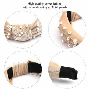 img 1 attached to Vintage Pearl Turban Headbands - 6 Pack For Fashionable Women'S Hair Accessories At Weddings And Parties
