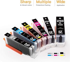 img 1 attached to E-Z Ink (TM) Compatible Ink Cartridge Replacement for Canon PGI-250XL PGI 250 XL CLI-251XL CLI 251 XL - Pixma IP8720 (6 Pack: 1 Lg Black, 1 Cyan, 1 Magenta, 1 Yellow, 1 Sm Black, 1 Gray)