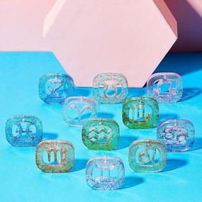 img 1 attached to Create Stunning Zodiac Keychains With 3D Resin Molds - Choose Your Constellation And DIY Jewelry Making With 8 Holographic Glitter Colors
