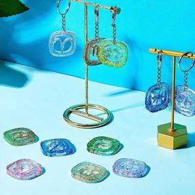 img 2 attached to Create Stunning Zodiac Keychains With 3D Resin Molds - Choose Your Constellation And DIY Jewelry Making With 8 Holographic Glitter Colors