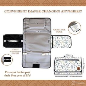 img 2 attached to 🦁 Convenient Portable Diaper Changing Pad by Candid Goods - The Ultimate Newborn Essential for One-Handed Baby Changing, Perfect Baby Shower Gift with Wipe Holder, Unisex Design, Waterproof, Jungle Vibes