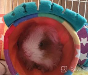 img 8 attached to 3-Way Collapsible Guinea Pig Tunnel With Fleece Forest Curtain - Homeya Hideout For Small Animals - Perfect Pet Toy And Cage Accessory For Rabbits, Ferrets, Rats, And Hedgehogs - Size L