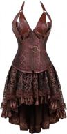 plus size gothic brocade corset dress masquerade bustier skirt set costume логотип