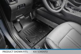 img 3 attached to SMARTLINER Weather Custom Black Sorento Interior Accessories : Floor Mats & Cargo Liners