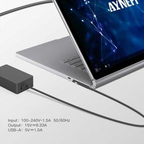 img 3 attached to 💻 AYNEFF Surface Book 2 Charger - 102W 15V 6.33A Laptop Power Supply for Microsoft Surface Book 2/3, Surface Laptop 2/3, Surface Pro 7/6/5 - DC Cable 5.9ft + USB 5V 1.5A