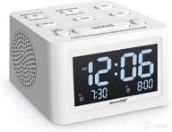 reacher dual alarm clock and white noise machine: 🕒 adjustable volume, 12 soothing sounds, usb charger, battery backup, and more! логотип