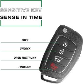 img 1 attached to 🔑 VOFONO Keyless Entry Flip Key Fob for Hyundai Sonata 2014-2017 (FCC ID: TQ8-RKE-4F16, P/N: 95430-C1010)